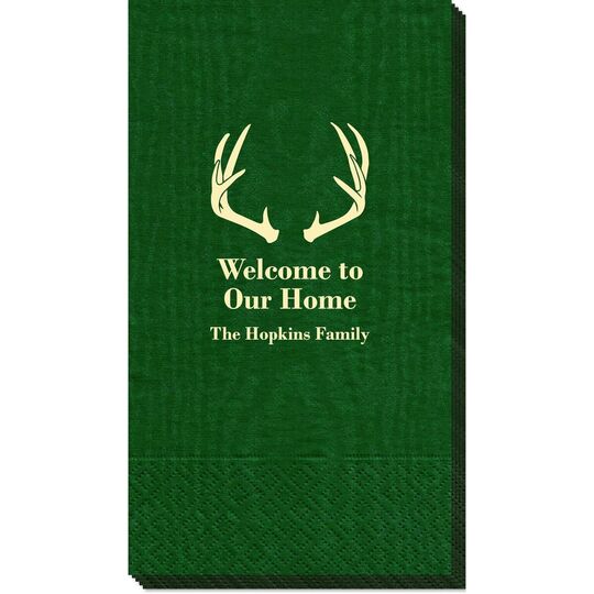 Antlers Moire Guest Towels
